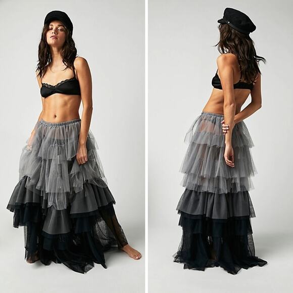 Free People Dresses & Skirts - Free People Tulle Much Tiered Layer Half Slip Skirt SIZE M Boho Festival NWT